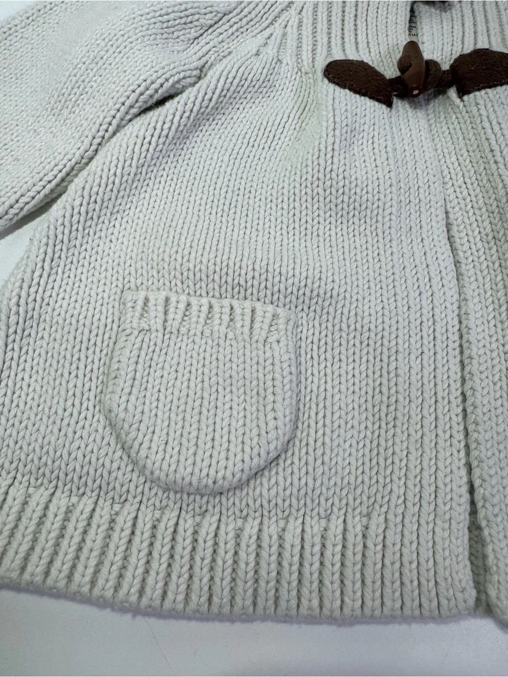 OshKosh B'gosh Cream Knit Toggle Pea Coat